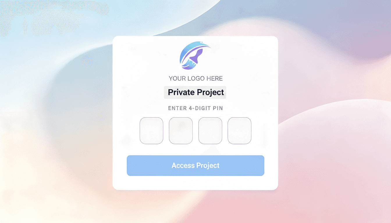 White-label PIN login screen